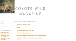Desktop Screenshot of coyotewildmag.com